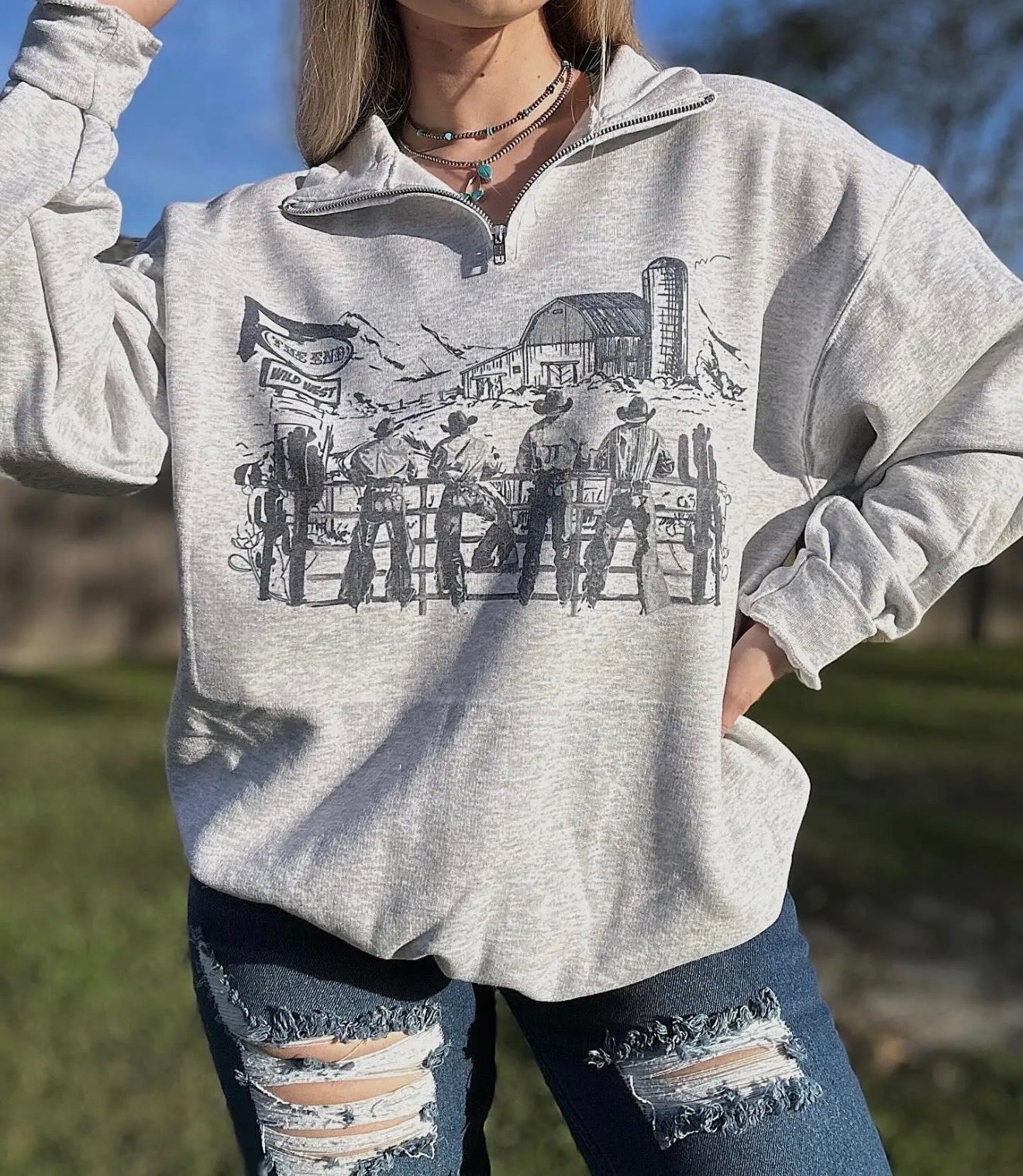 The Cowboy Scene Quarter Zip