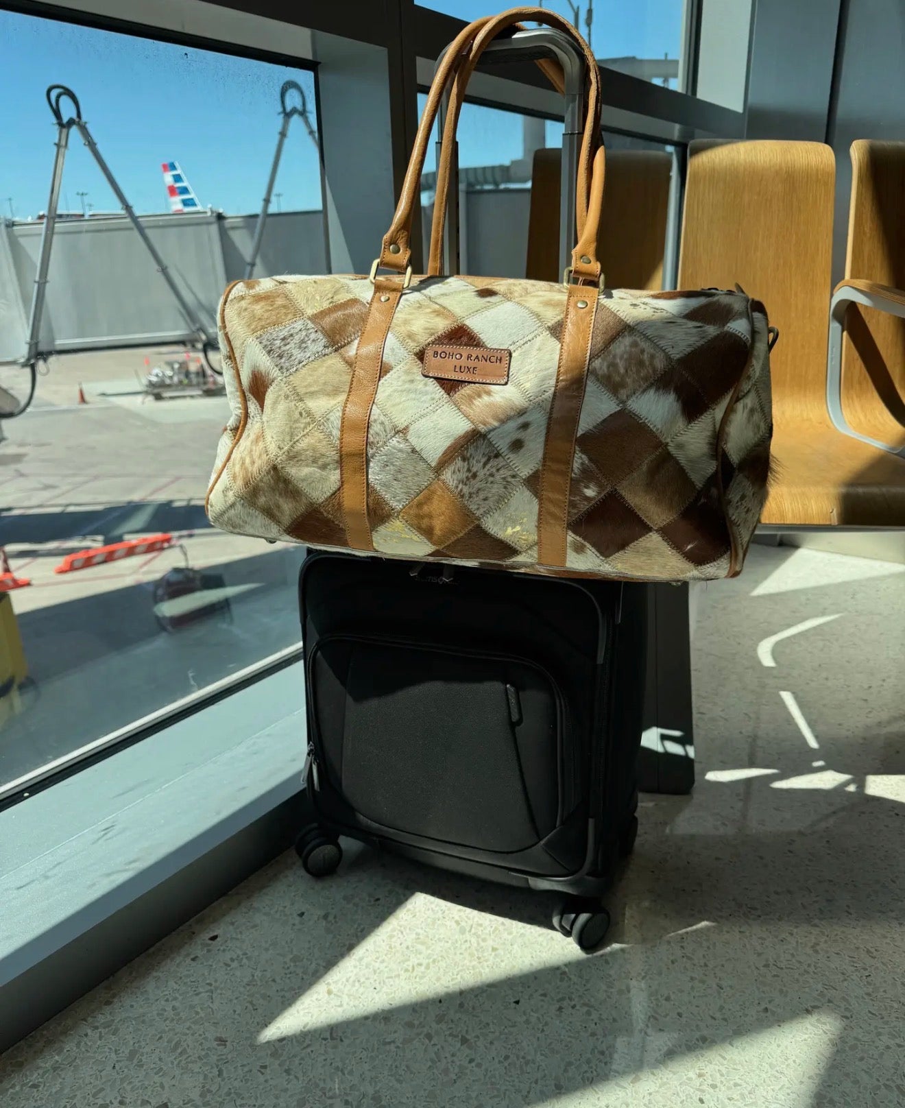Boho Luxe Duffle Weekender Leather
Hairon Cowhide Travel Bag
